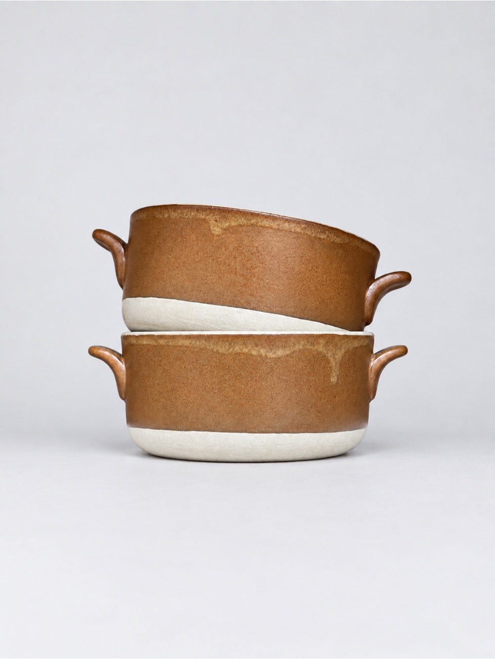 Vintage Japanese Stoneware Bowls | Set of 2